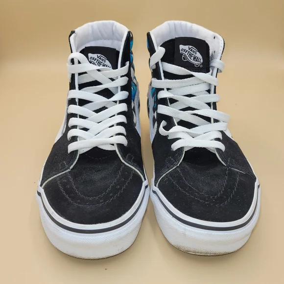 Converse White and Black High-Top Sneakers - Picture 3 of 8